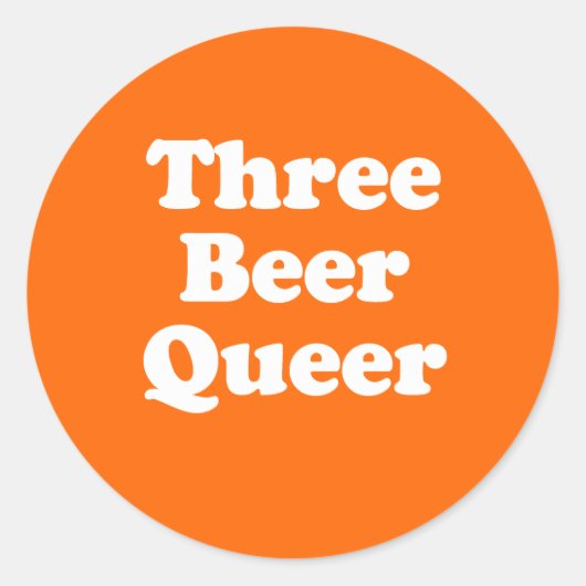Drei Bier Que Runder Aufkleber (Vorderseite)