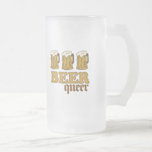 Drei Bier quees (2) Mattglas Bierglas
