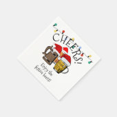 DREI BIERS CHEERS Weihnachtsmarktpapier Serviette (Ecke)