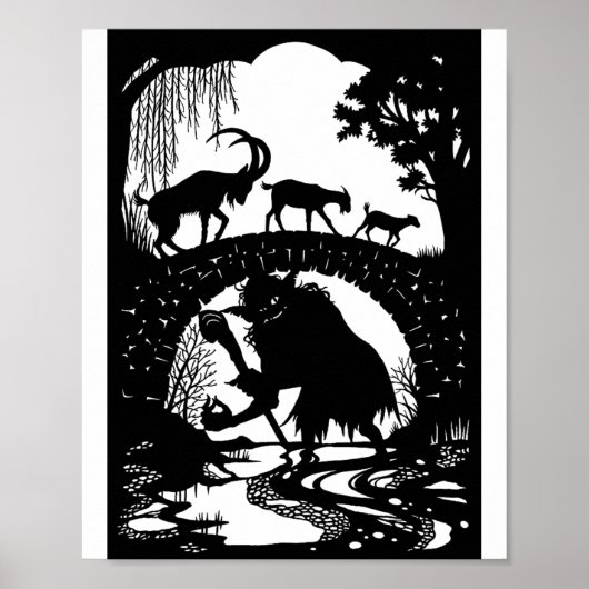 Drei Billy-Bohnen Gruff Poster (Vorne)
