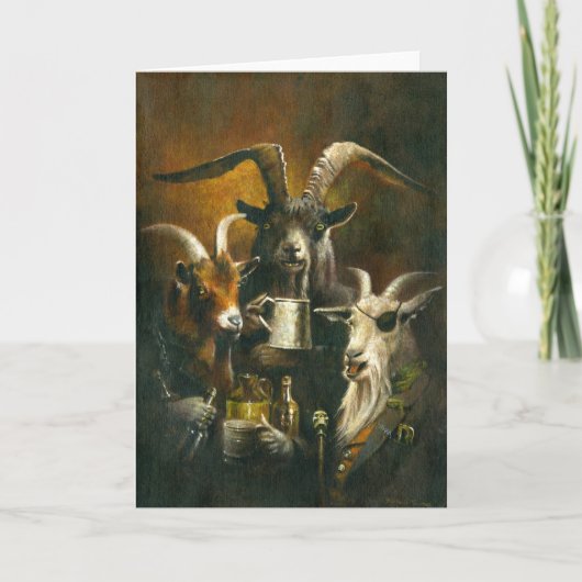 Drei Billy Goats Rough Greetings Card Karte (Vorderseite)