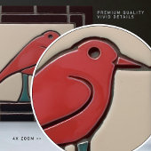 Drei Bird Art Déco Jugendstil-Deco Fliese