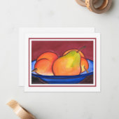 Drei Birnen Mitteilungskarte (Vorderseite/Rückseite Beispiel)