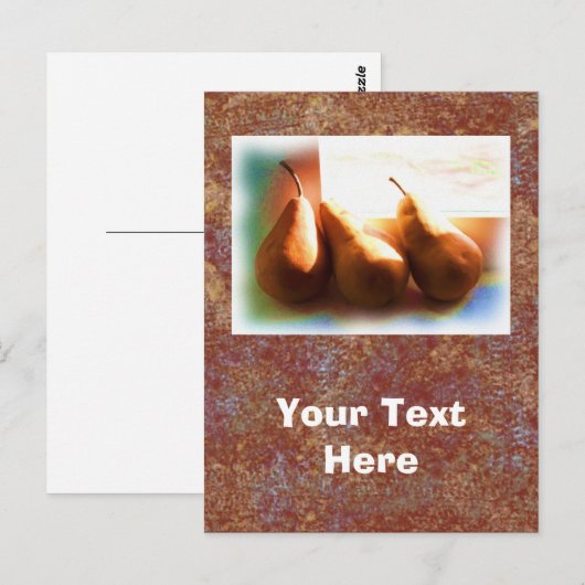 Drei Birnen Postkarte (Vorne/Hinten)