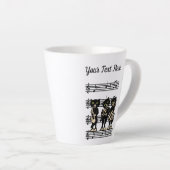 Drei Black Cat Jazz Musicians Sheet Musiknoten Milchtasse (Rechte Ecke)