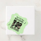 Drei Black Cat Musicians Sheet Music Light Green Geschenkanhänger (Beispiel)