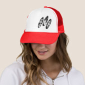 Drei Black Surfboard-Silhouetten Truckerkappe (Beispiel)