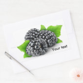 Drei BlackBerry mit Blätter Rechteckiger Aufkleber (Umschlag)