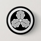 Drei Blätter aus Eiche(1) im Kreis Button (Vorderseite)