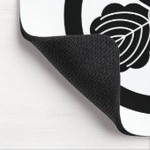 Drei Blätter aus Eiche(1) im Kreis Mousepad (Ecke)