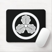 Drei Blätter aus Eiche(1) im Kreis Mousepad (Mit Mouse)