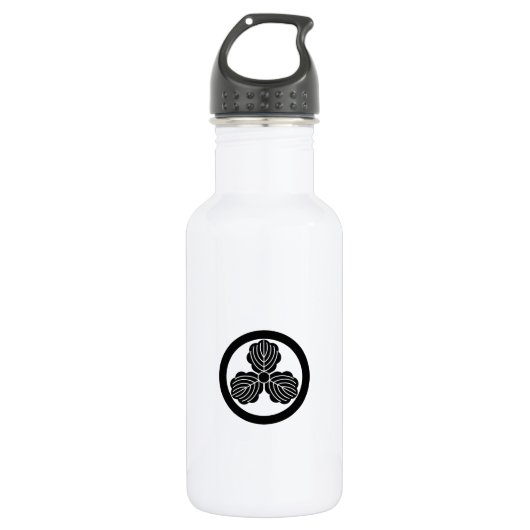 Drei Blätter aus Eiche(1) im Kreis Trinkflasche (Vorderseite)