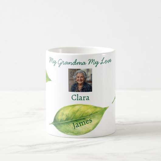 Drei Blätter Kaffeetasse (Mittel)