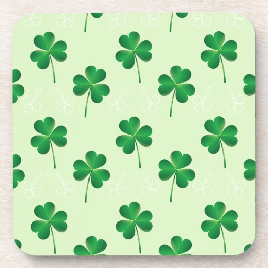 Drei Blätter Kleeblatt Getränkeuntersetzer (Vorderseite)