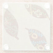 Drei Blätter zum Hintergrund von Texturtexturen Glasuntersetzer (Rückseite)