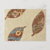 Drei Blätter zum Hintergrund von Texturtexturen Postkarte (Vorderseite)