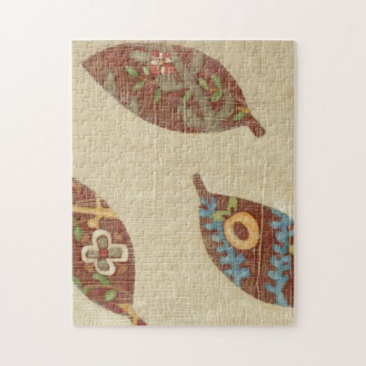 Drei Blätter zum Hintergrund von Texturtexturen Puzzle (Vertikal)