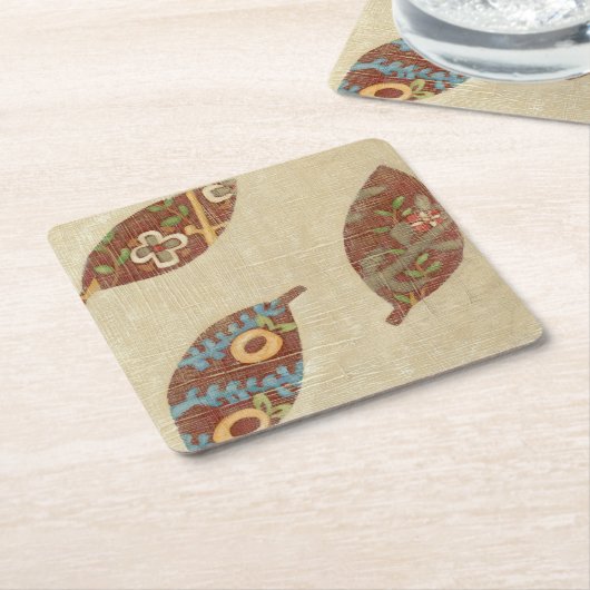 Drei Blätter zum Hintergrund von Texturtexturen Rechteckiger Pappuntersetzer (angewinkelt)