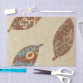 Drei Blätter zum Hintergrund von Texturtexturen Seidenpapier (Handwerk)