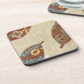 Drei Blätter zum Hintergrund von Texturtexturen Untersetzer (Linke Seite)