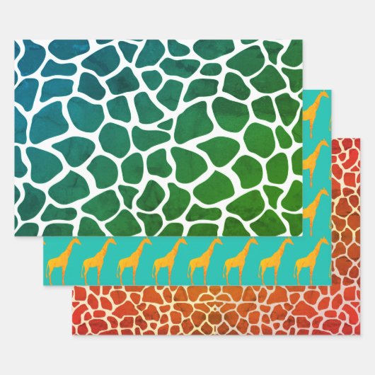 Drei Blätter zum Verpacken von Papier, MultiGiraff (Set)