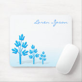 Drei blaue Bäume Mousepad (Mit Mouse)