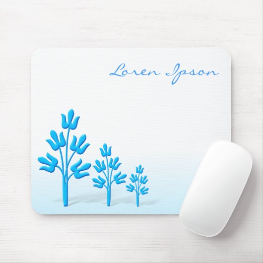 Drei blaue Bäume Mousepad (Mit Mouse)