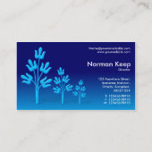 Drei blaue Bäume - Tag und Nacht (Rückseite)