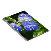 Drei blaue Blumen Notizblock (Rechte Seite)