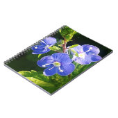 Drei blaue Blumen Notizblock (Linke Seite)