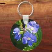 Drei blaue Blumen Schlüsselanhänger (Rückseite)