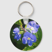 Drei blaue Blumen Schlüsselanhänger (Rückseite)