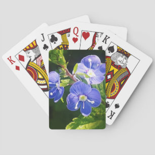 Drei blaue Blumen Spielkarten