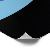 Drei blaue Fische Moderne Abstrakte Kunst Poster (Ecke)