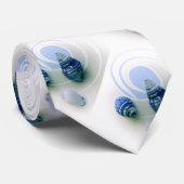 Drei blaue Muscheln Krawatte (Gerollt)