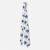 Drei blaue Muscheln Krawatte (Rückseite)