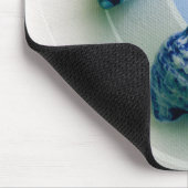 Drei blaue Muscheln Mousepad (Ecke)