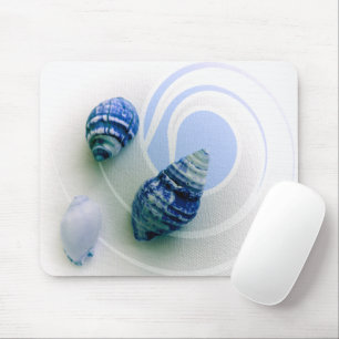 Drei blaue Muscheln Mousepad