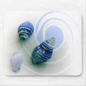 Drei blaue Muscheln Mousepad (Vorne)