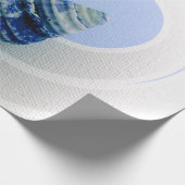 Drei blaue Muscheln Packpapier (Ecke)