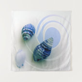 Drei blaue Muscheln Wandteppich (Vorderseite (Horizontal))