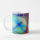 Drei blaue "Zinger" Libellen Kaffeetasse (Links)