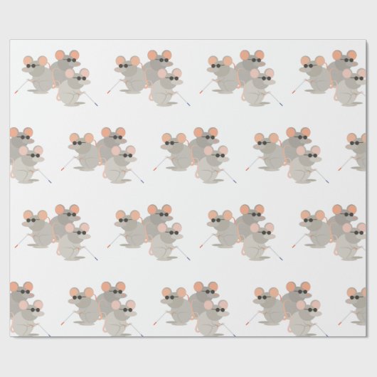 Drei Blinde Mäuse Geschenkpapier (Flach)