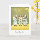 Drei blinde Mäuse, Gruß-Karte Karte (Gelbe Blume)