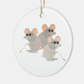 Drei Blinde Mäuse Keramik Ornament (Links)
