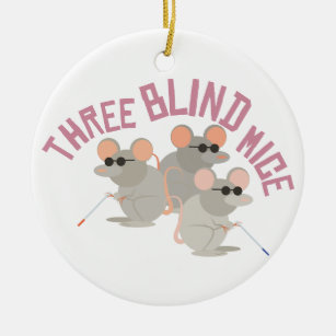 Drei blinde Mäuse Keramik Ornament