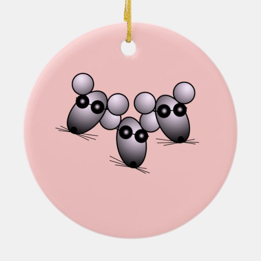 Drei Blinde Mäuse Keramikornament (Hinten)