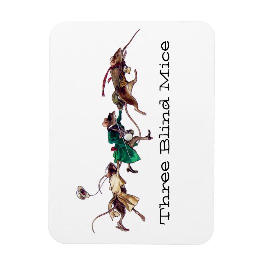 Drei Blinde Mäuse Magnet (Vertikal)