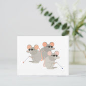 Drei Blinde Mäuse Postkarte (Stehend Vorderseite)