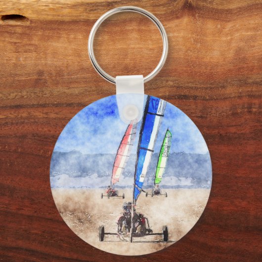 Drei Blokarts Schlüsselanhänger (Vorderseite)